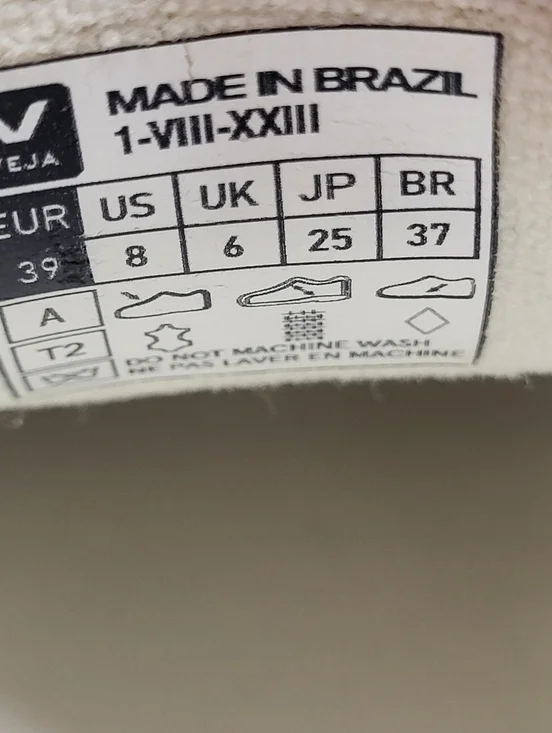 VEJA V-90 Suede Leather White Blue Low-Top Sneaker Shoes Womens Size 8 - Picture 10 of 10